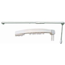 Scorritenda Binario tenda a corda in Alluminio con Curve Bianco 160 cm