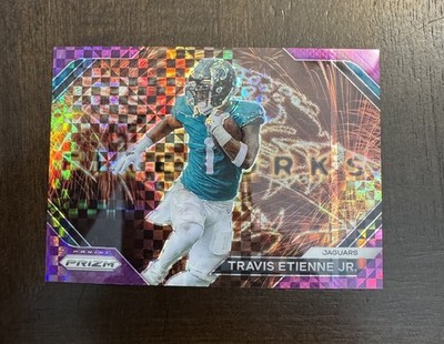 2023 Panini Prizm Travis Etienne Jr PURPLE Checkerboard Prizm Card /49 Firework