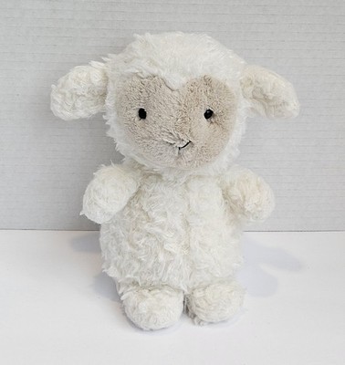 Jellycat Small White Little Lamb Plush Cream Sheep Fuzzy Curly Fur 8''