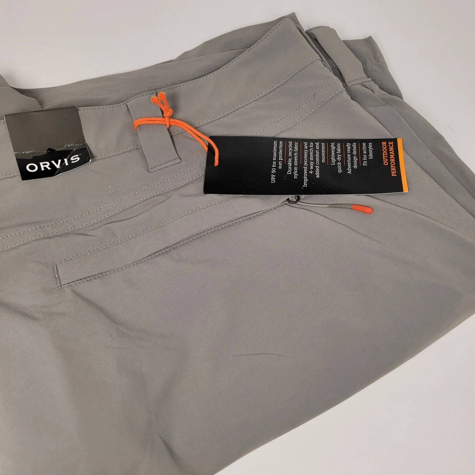 Orvis Jackson Quick Dry Shorts Mens 44 Gray New UPF 50 Stretch Hiking 3JN7