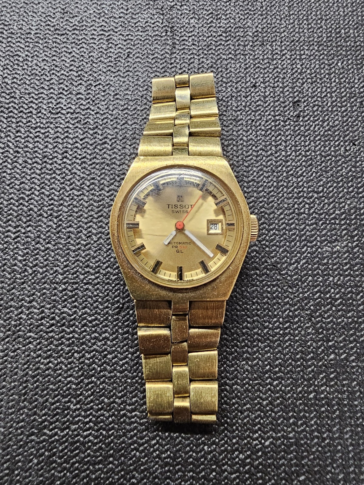 Tissot PR56 GL Ladies Stainless Steel Watch with Leather Strap