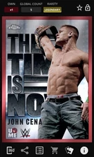 2025 Topps WWE Slam John Cena The Time is Now Red Legendary 5cc DIGITAL #TIN-3