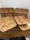 8 VTG Halsey Melamine Mess Hall Cafeteria Military Divided Meal Trays U S 1966 — photo 2