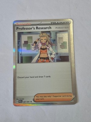 Professor's Research 087/091 Rare Paldean Fates Pokemon Holo Near Mint