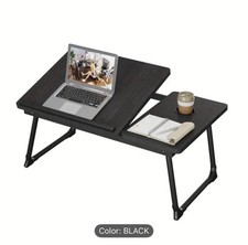 Portable Foldable Lap Desk with Storage Drawer and Cup Holder - Laptop Bed St...