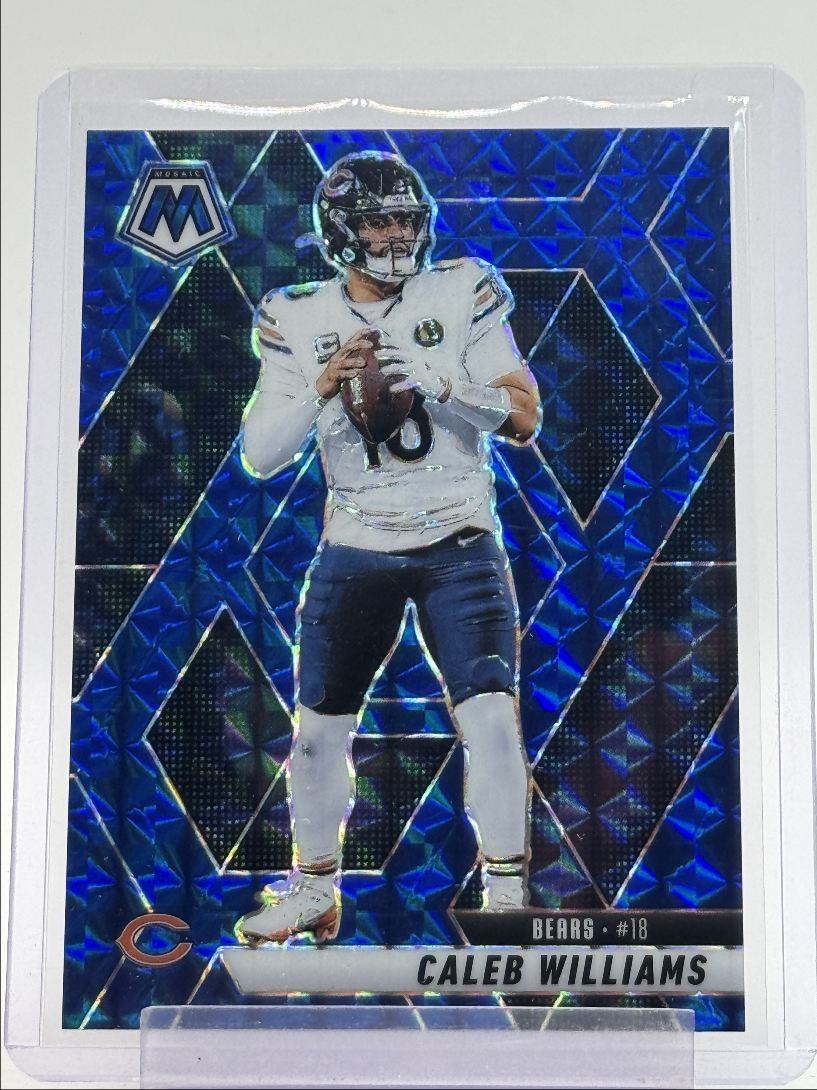 CALEB WILLIAMS 2025 MOSAIC BLUE MOSAIC PRIZM CHICAGO BEARS #22 /99 Q3882
