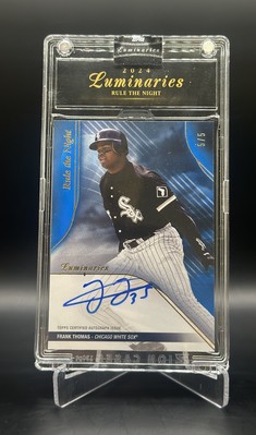2024 Topps Luminaries Frank Thomas Rule The Night On Card Auto /5 HOF 
