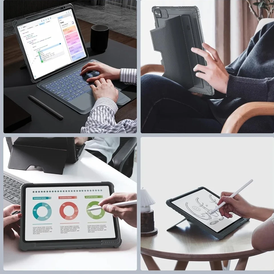 Nillkin Keyboard Case for iPad Air 13-inch (M3 2025/M2 2024), iPad Pro 12.9-inch - Image 4 of 4