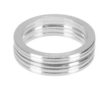 Bicycle BMX or MTB headset spacers for 1 1/8" threadless (SET of 5) 2mm - SILVER