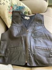 Vintage Leather Davidson Vest Vera Pelle Ride Hard Motor Cycles USA 1905 Size L