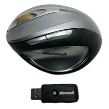 Microsoft Natural Wireless Laser Mouse 7000 Silver w/ Receiver Model 1117