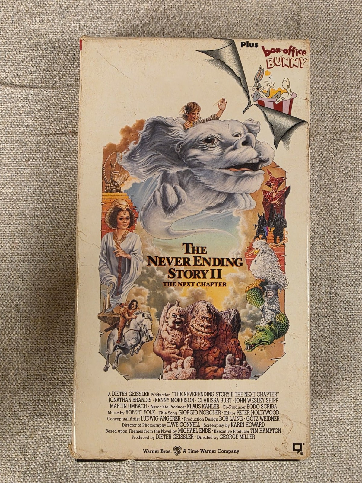 The Neverending Story II The Next Chapter VHS Plus Box Office Bunny
