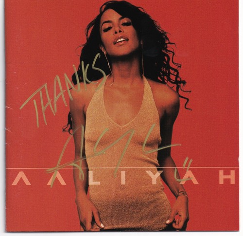 Rare Aaliyah Signed Autographed CD Insert from her Promotional Pre-Release Party