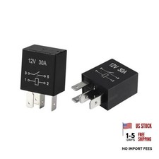 2Pcs 4 Pin 12V 30A Relay, Car Starter Switch Relays, Multi Purpose 2pcs 4Pin