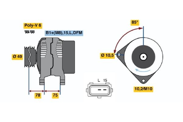 Alternateur BOSCH solution probleme demarrage difficile et batterie dechargee 12V auto
