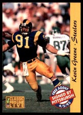 Kevin Greene 1993 Pro Line Live #228 Steelers NFL READ FREE SHIP AutographDen