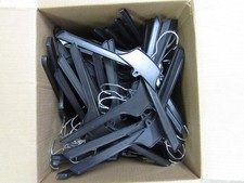 Lot of 120 Black Plastic Hangers 17" for Coats, Jackets