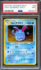 PSA 9 Light Azumarill Neo 4 #184 Destiny Japanese Pokemon Card MINT Holo