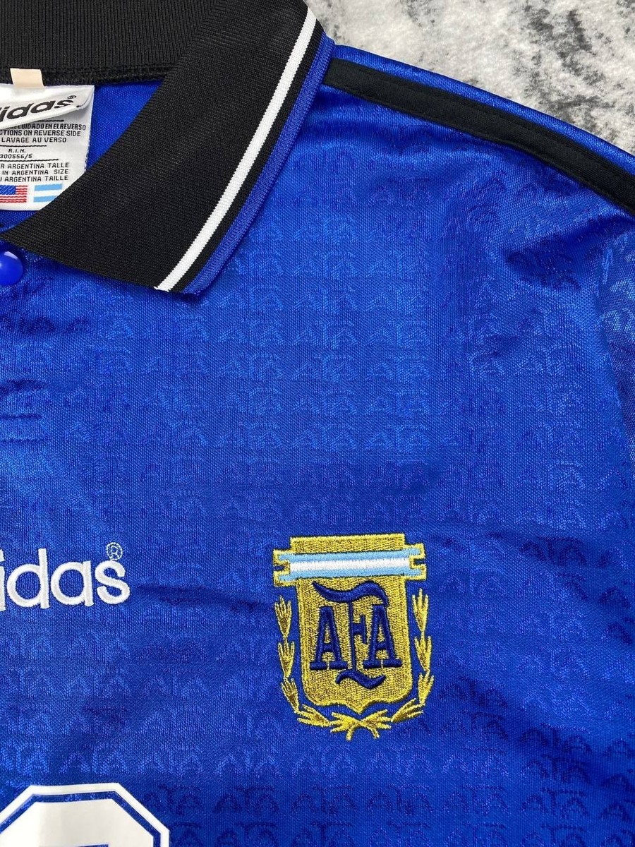 Adidas Argentina 1994 Maradona#10 Away Futboll Soccer Jersey Men