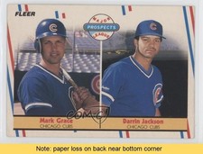 1988 Fleer Mark Grace Darrin Jackson #641 READ 0zf2