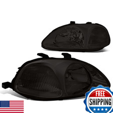 Dna Motoring Pair Headlight Assembly Compatible 1996-1998 Honda Civic