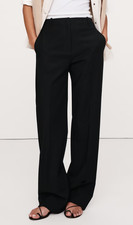 NWT Banana Republic RT 120 Black High-Rise Modern Straight City Stretch Pants 4R