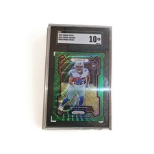 2023 panini prizm #324 Deuce Vaughn green wave prizm RC rookie SGC 10
