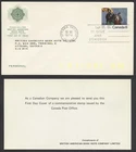 1973 #619 Scottish Settlers FDC British American Bank Note Cachet Insert