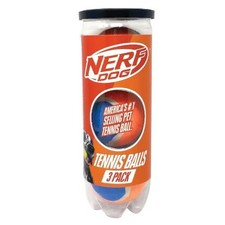 Nerf Dog Standard NON-Squeak Tennis Balls Highly Visible Fetch Toy - 3 Pack