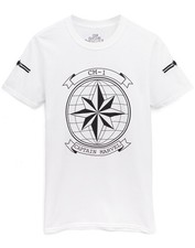 Image of Marvel White Captain Marvel Short Sleeved T-Shirt Womens