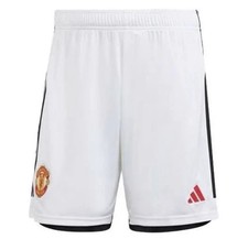 adidas Manchester United Men  s 23/24 Home Soccer Shorts White Size L HR3678 NWT
