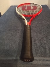 Wilson Roger Federer 110 Red White 4 1/2 Grip L4 Tennis Racquet 27" Long 10"X13"