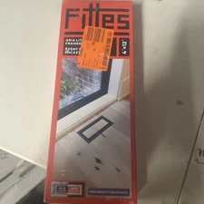 FITTES Framed Floor Vent (Lite) 4 in. x 12 in. Black