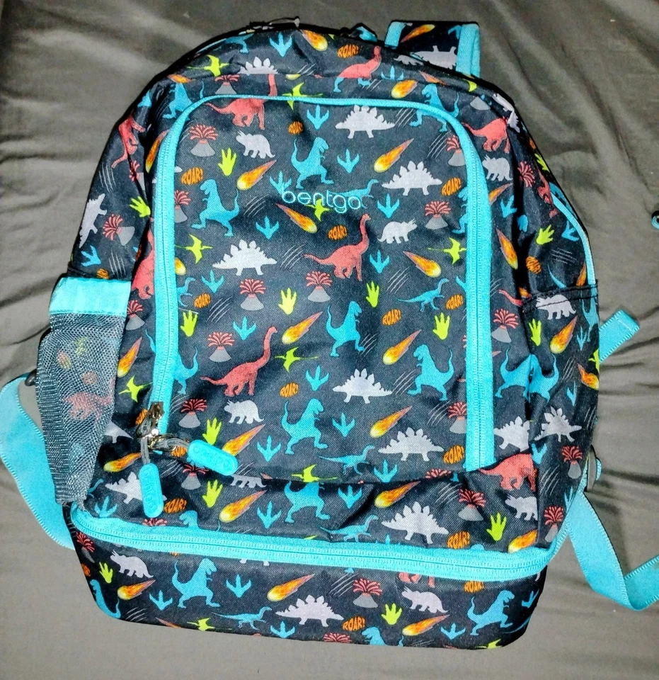 Nuevo Conjunto de Dinosaurios Bentgo Lote Mochila Bolsa de Almuerzo y Lonchera Bento Niños Niña Foto 3 de 4
