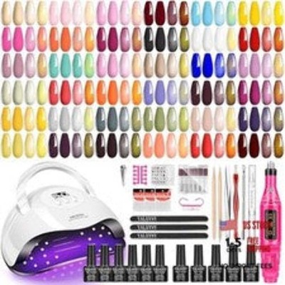 Gel Nail Polish Kit with U V Lamp and Drill Starter Kit - 36 Colors
