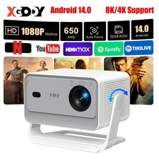 XGODY 4K 5G Projector Android 14.0 Auto Focus WiFi Home Theater Cinema USB HDMI