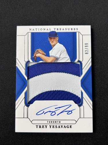 2025 National Treasures Baseball Trey Yesavage 2 Color Patch Auto /99 TMSTY 