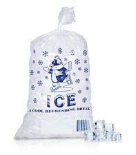 Ice Bags with Twist Ties 11x20, 8 lbs Capacity, Food Grade, Pack of 1000