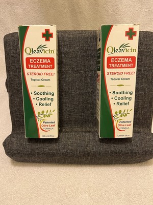 Oleavicin Eczema Treatment Topical Cream NIB 4 fl oz Lot Of 2 Exp 09/26
