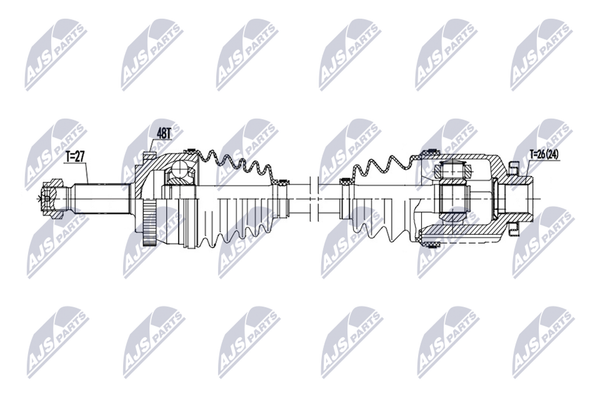 Antriebswelle NTY NPW-HY-652 FüR Hyundai Tucson JM Crdi Allrad-image