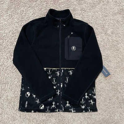Roark Jacket Men Medium Black Landfall Fleece Ikigai Skull Gothic Expedition NEW