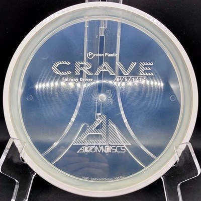 MVP Axiom Proton Crave  WHITE-on-WHITE  Rare ICED-OUT  Natural Gem - Disc Golf