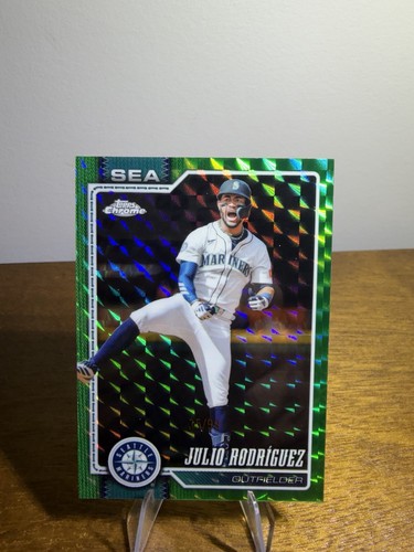 2026 Topps Chrome Julio Rodriguez Geometric Green /99 #149 Mariners