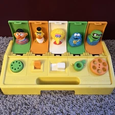 Vintage Playskool Poppin Pals Toy 1980 Muppets Sesame Street Pop Up Toy WORKS!