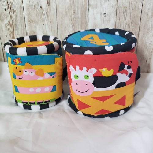 Manhattan Toy Farm Soft Nesting/Stacking Activity Blocks w/ Farm Animals 6+ Mo