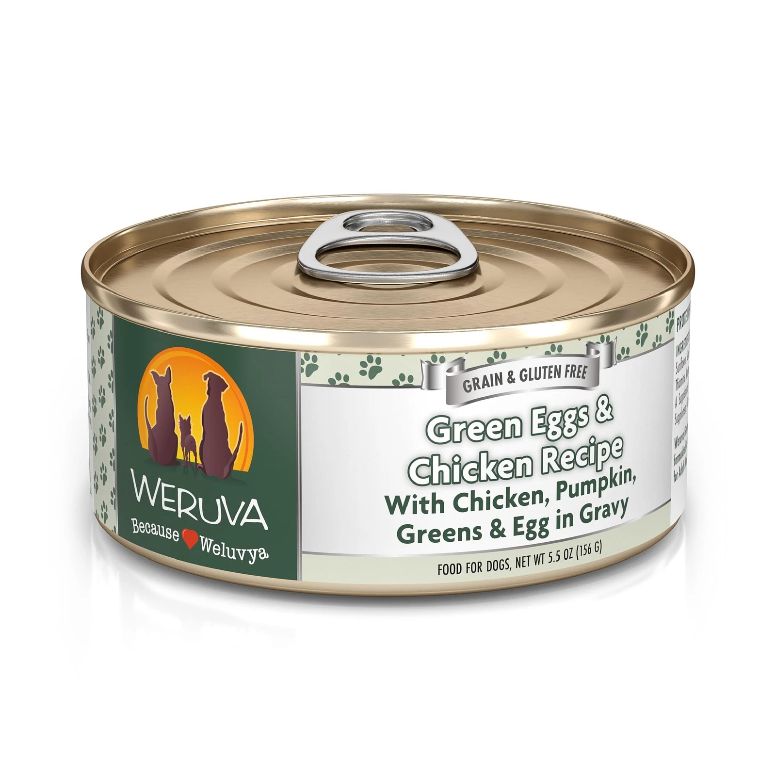 Weruva Classic Dog Food Green Eggs and Chicken 5.5oz Can Pack of 24