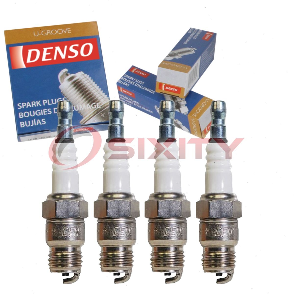 4 pc DENSO 6039 Standard U-Groove Spark Plugs for T20M-U 6720 6221 Ignition oi