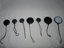 Lot of 7 Lens cap caps for camcorder or camera - Unbranded 14