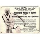 Don Budge World of Tennis Treasure Island FL 1977 Ad AF3-5
