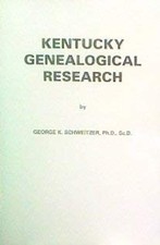 KENTUCKY GENEALOGICAL RESEARCH By Not Available Excellent Condition 